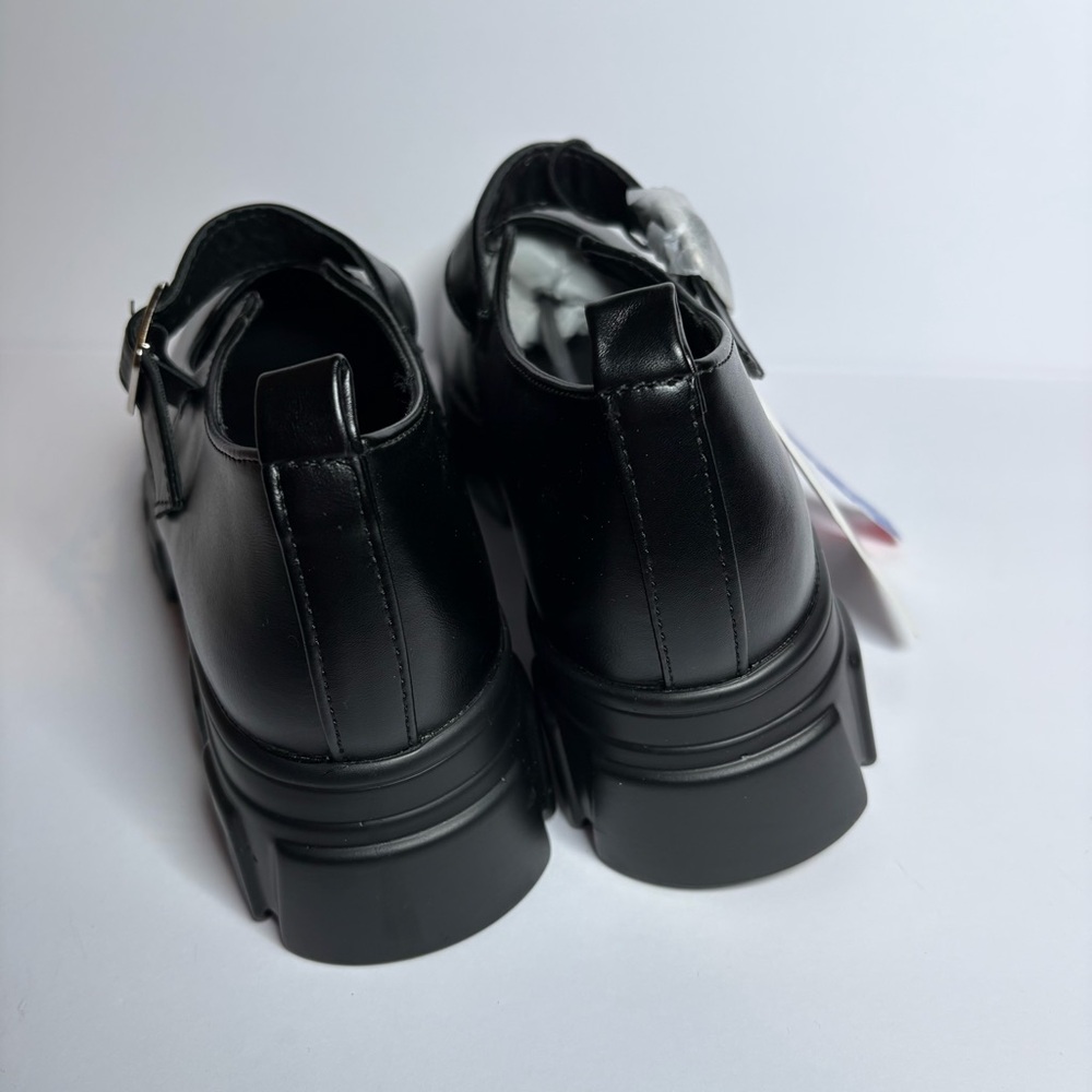 NEW Cider Size 40 US 10 RUN SMALL Black Chunky Platform Mary Jane Heels 90s - Picture 5 of 8